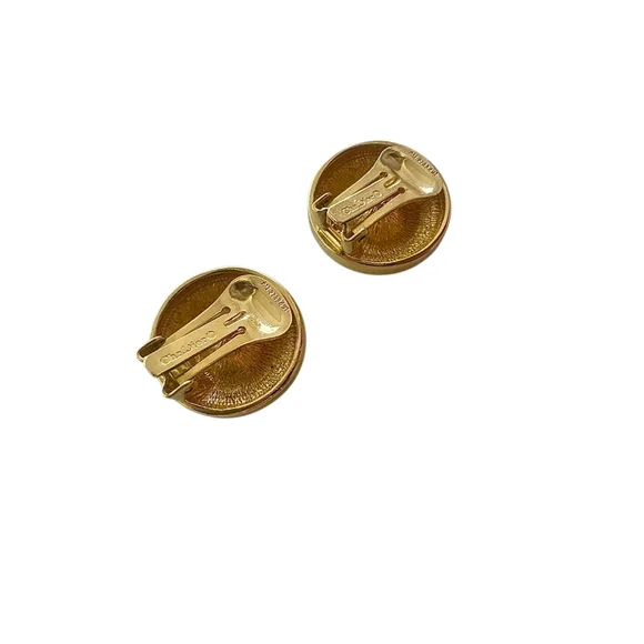 Vintage Christian Dior Earrings – Gold-Tone, Baguette Rhinestones - Picture 9 of 9